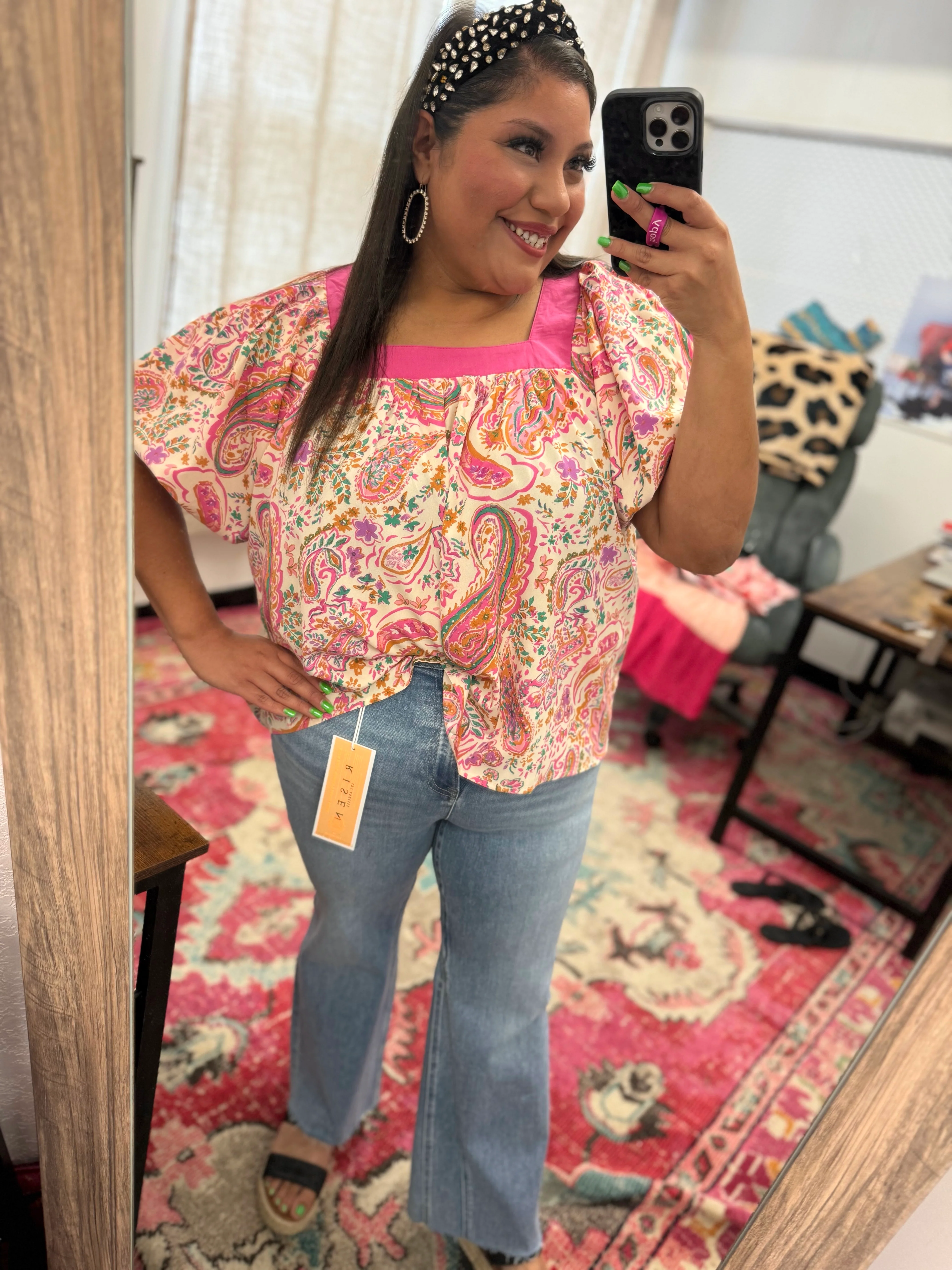 SUTTON RISEN STRAIGHT LEG CROP DENIM - Image 6